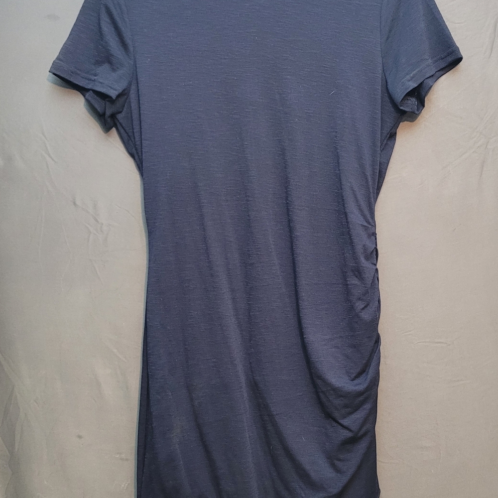 Navy Blue Short Sleeve Mini Dress